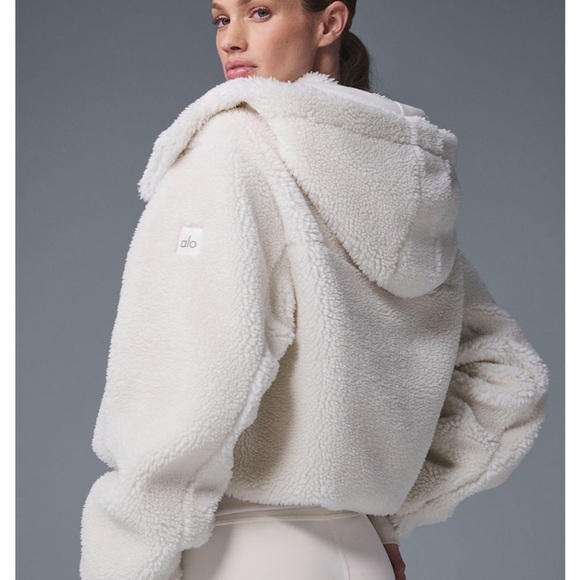 ALO Yoga Cream Teddy Jacket - Picture 2 of 6